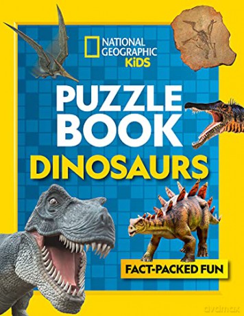 Puzzle Book Dinosaurs: Brain-tickling quizzes, sudokus, crosswords and wordsearches (National Geographic Kids) - National Geographic Kids [KSIĄŻKA]
