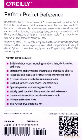 Python Pocket Reference: Python in Your Pocket (Pocket Reference (O'Reilly)) - Mark Lutz [KOMIKS]