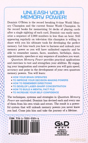 Quantum Memory Power: Learn to Improve Your Memory With the World Memory Champion! - Dominic O'Brien [KSIĄŻKA]