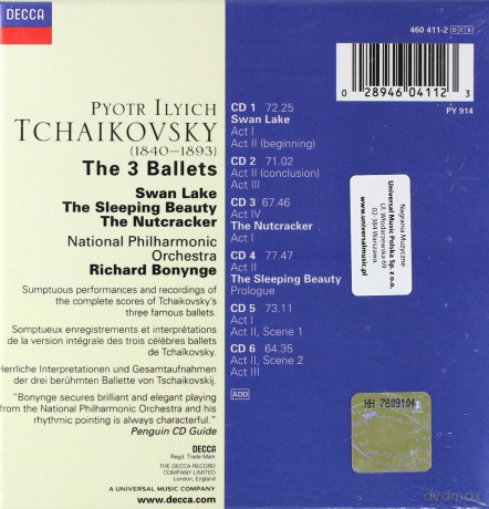 Bonynge: Tchaikovsky: The 3 Ballets [6CD]