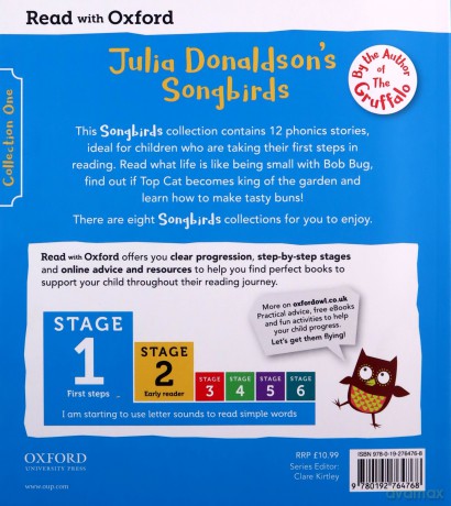 Read with Oxford: Stage 1: Julia Donaldson's Songbirds: Bob Bug and Other Stories - Julia Donaldson [KSIĄŻKA]