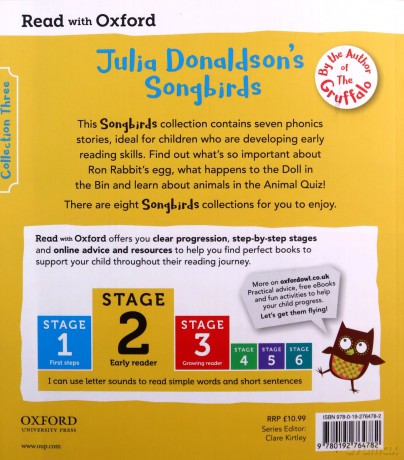 Read with Oxford: Stage 2: Julia Donaldson's Songbirds: Ron Rabbit's Egg and Other Stories - Julia Donaldson [KSIĄŻKA]
