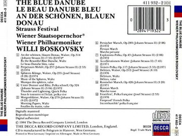 Boskovsky ,Strauss Festival,Wp: Strauss:Blue Danube [CD]