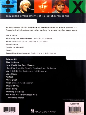 Really Easy Piano: 40 Ed Sheeran Songs - Ed Sheeran [KSIĄŻKA]