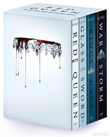 Red Queen 4-Book Paperback Box Set: Red Queen, Glass Sword, King's Cage, War Strom - Victoria Aveyard [KSIĄŻKA]
