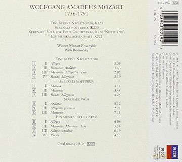 Boskovsky: Mozart:Eine Kleine Nachtmusik [CD]