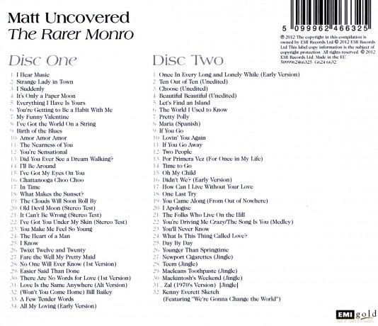 Matt Monro: Matt Uncovered - The Rare Monro [2CD]