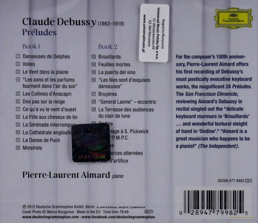 Pierre-Laurent Aimard: Debussy:Preludes Books 1&2 [CD]