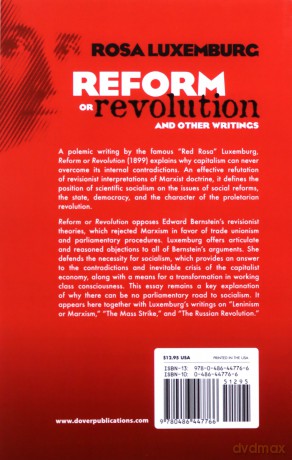 Reform or Revolution and Other Writings (Dover Books on History, Political and Social Science) - Rosa Luxemburg [KSIĄŻKA]