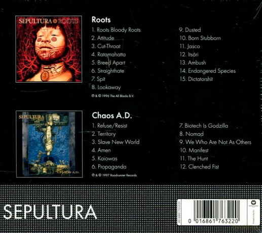 Sepultura: Roots / Chaos A.D. (Limited Edition) [2CD]