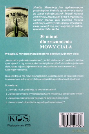 30 minut dla zrozumienia MOWY CIAŁA - Monika Matschnig [KSIĄŻKA]