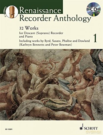 Renaissance Recorder Anthology Vol. 1: 32 Pieces for Soprano (Descant) Recorder and Piano - Kathryn Bennetts [KSIĄŻKA]