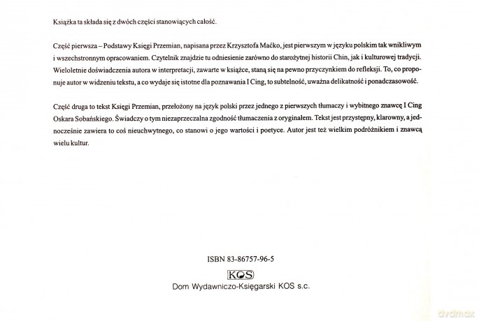Księga Przemian I-Cing - Krzysztof Maćko, Oskar Sobański [KSIĄŻKA]