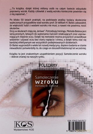 Naturalne leczenie wzroku bez okularów - Dr William H. Bates [KSIĄŻKA]