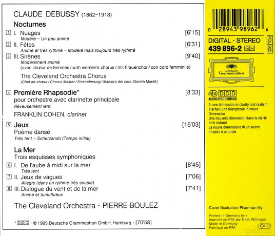 Boulez,Cleveland Orch.: Debussy -La Mer,Nocturnes [CD]