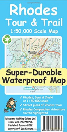 Rhodes Tour and Trail Super Durable Map - Jan Kostura [KSIĄŻKA]