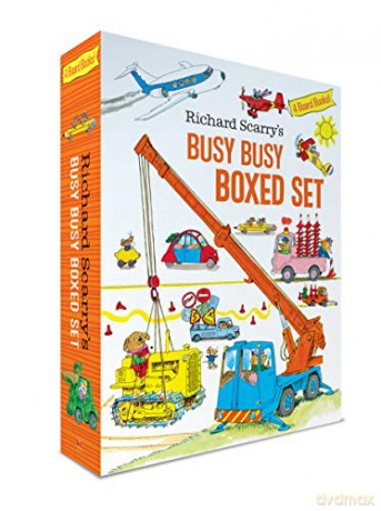 Richard Scarry's Busy Busy Boxed Set: Busy Busy Airport; Busy Busy Cars and Trucks; Busy Busy Construction Site; Busy Busy Farm (Richard Scarry's Busy Busy Board Books) - Richard Scarry [KSIĄŻKA]