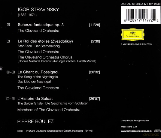 Boulez,The Cleveland Orch.: Stravinsky [CD]