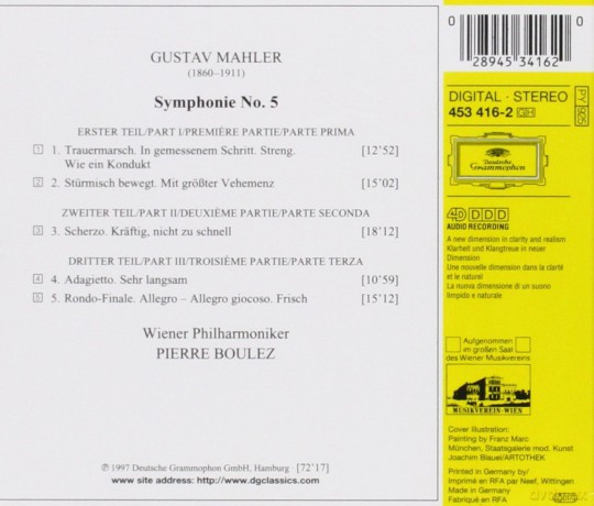 Boulez,Wp: Mahler:Symphonie N 5 [CD]