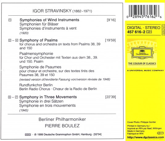 Boulez: Stravinsky [CD]