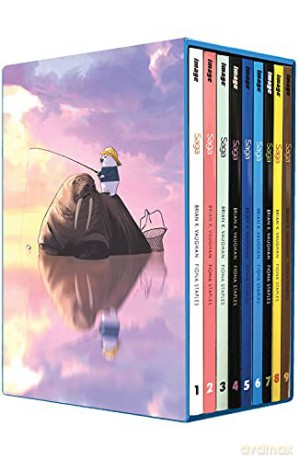 Saga Box Set: Volumes 1-9: With an Exclusive Limited Edition Set of Nine Cover Prints - Brian K Vaughan [KSIĄŻKA]