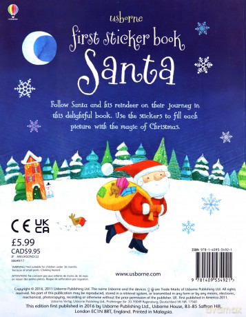Santa (Usborne First Sticker Books) (First Sticker Books series) - Sam Taplin [KSIĄŻKA]