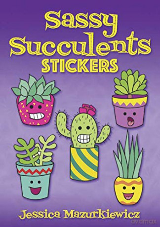 Sassy Succulents Stickers (Dover Stickers) - Jessica Mazurkiewicz [KSIĄŻKA]