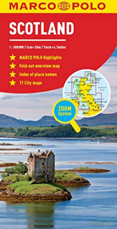Scotland Marco Polo Map: Also covers Northern England (Marco Polo Maps) - Marco Polo [KSIĄŻKA]