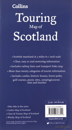 Scotland Touring Map: Ideal for exploring - Collins Maps [KSIĄŻKA]