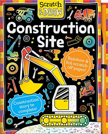 Scratch and Draw Construction Site - Scratch Art Activity Book - Imagine That [KSIĄŻKA]