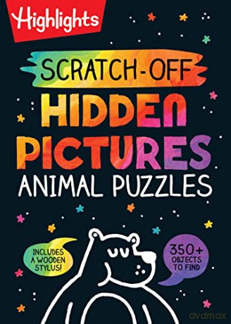 Scratch-Off Hidden Pictures Animal Puzzles (Highlights Scratch-Off Activity Books) - Highlights [KSIĄŻKA]