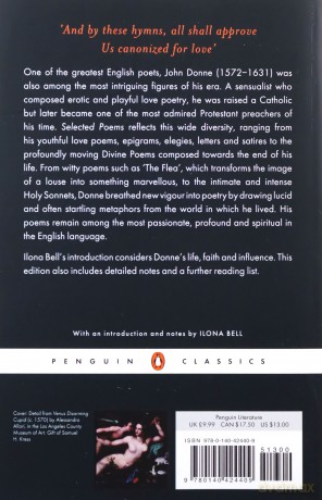 Selected Poems: Donne (Penguin Classics) - John Donne [KSIĄŻKA]