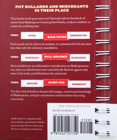 Shakespeare Insult Generator: Mix and Match More Than 150,000 Insults in the Bard's Own Words - Barry Kraft [KSIĄŻKA]
