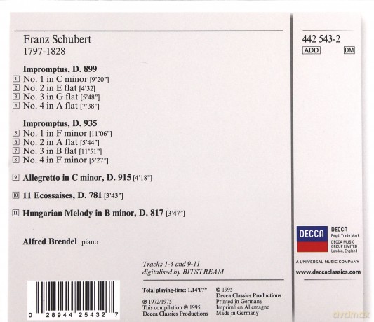 Brendel: Schubert-Complete Impromptus [CD]