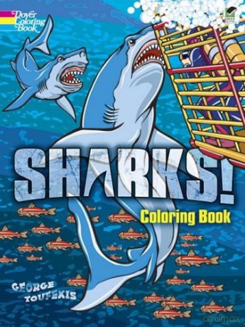 Sharks! Coloring Book (Dover Nature Coloring Book) - Toufexis [KSIĄŻKA]