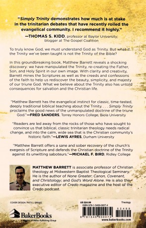 Simply Trinity: The Unmanipulated Father, Son, and Spirit - Barrett [KSIĄŻKA]