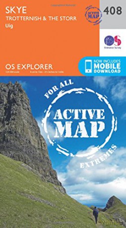 Skye - Trotternish and the Storr Map | Weatherproof | Uig | Ordnance Survey | OS Explorer Active Map 408 | Scotland | Walks | Hiking | Maps | Adventure - Ordnance Survey [KSIĄŻKA]