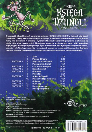 Druga Księga Dżungli - Rudyard Kipling [AUDIOBOOK] [CD]