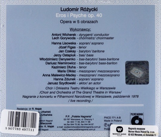 Ludomir Różycki: Eros i Psyche [CD]