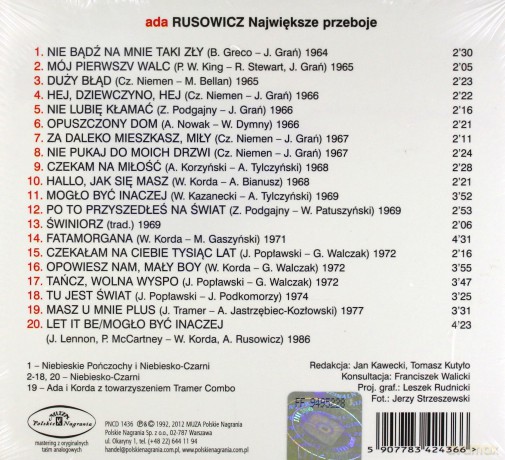 Ada Rusowicz: Największe przeboje (digipack) [CD]