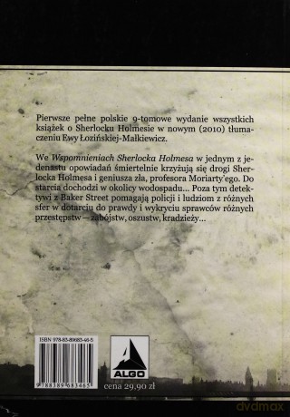 Wspomnienia Sherlocka Holmesa - Arthur Conan Doyle [KSIĄŻKA]