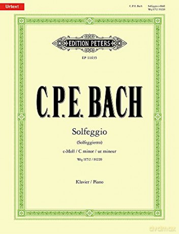 Solfeggio (Solfeggietto) (Piano Solo): Sheet (Edition Peters) - Carl Philipp Emanuel Bach [KSIĄŻKA]