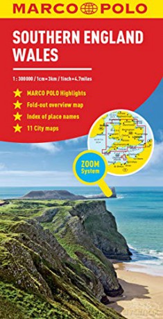 Southern England and Wales Marco Polo Map (Marco Polo Maps) - Marco Polo [KSIĄŻKA]