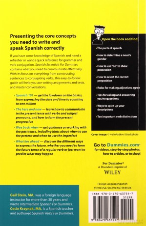 Spanish Essentials For Dummies (Latin American Spanish) - Stein [KSIĄŻKA]