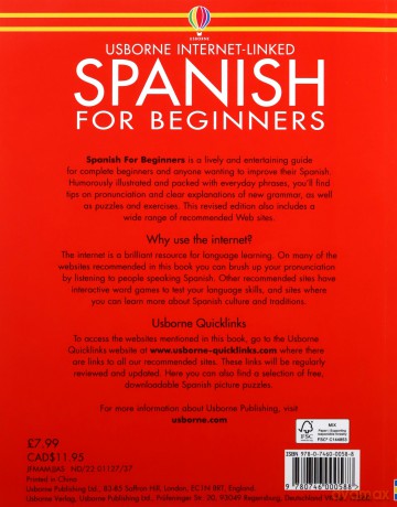 Spanish for Beginners: 1 (Language for Beginners Book) - Angela Wilkes [KSIĄŻKA]