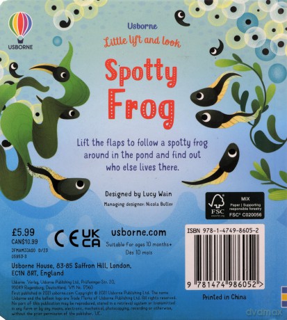 Spotty Frog (Little Lift and Look): 1 - Anna Milbourne [KSIĄŻKA]