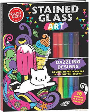 Stained Glass Art: Dazzling Designs (Klutz Activity Book) - Editors of Klutz [KSIĄŻKA]