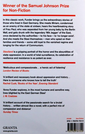 Stasiland: Stories from Behind the Berlin Wall - Anna Funder [KSIĄŻKA]