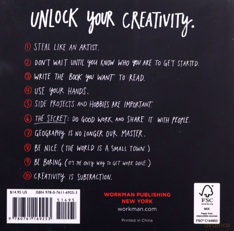 Steal Like An Artist: 10 Things Nobody Told You About Being Creative (Austin Kleon) - Austin Kleon [KSIĄŻKA]