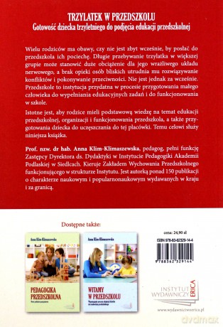 Trzylatek w przedszkolu. Gotowość dziecka trzyletniego do podjęcia edukacji przedszkolnej - Anna Klim-Klimaszewska [KSIĄŻKA]